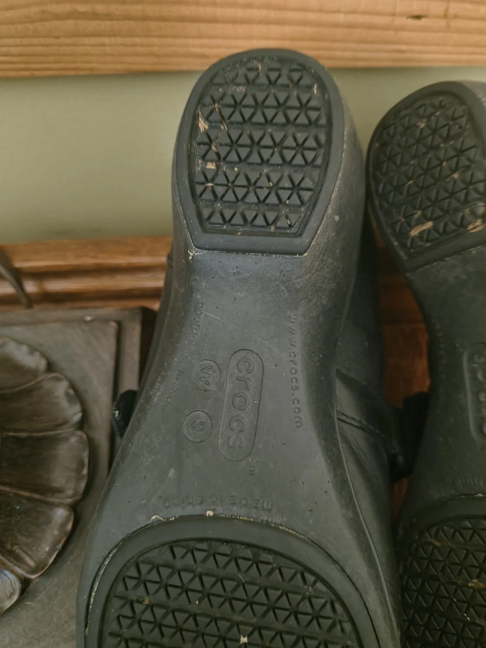 Crocs Black Mary Jane Wedge Pumps - Women's Comfort Heel Ginger Work